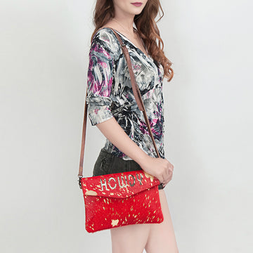 American Darling Envelope Hair-On Genuine Leather Western Women Bag Handbag Purse | for Cute